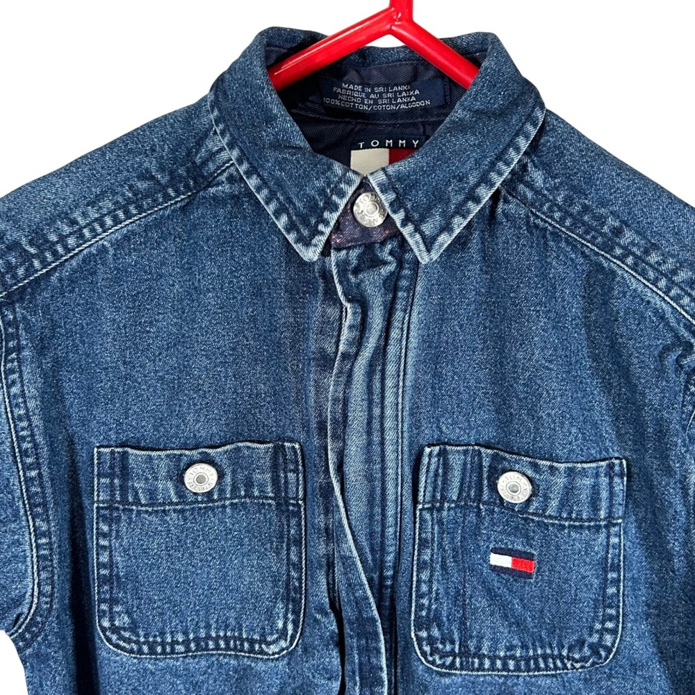 Tommy Hilfiger Tommy Jeans Kids Denim Button Down Shirt Medium Wash Size 6